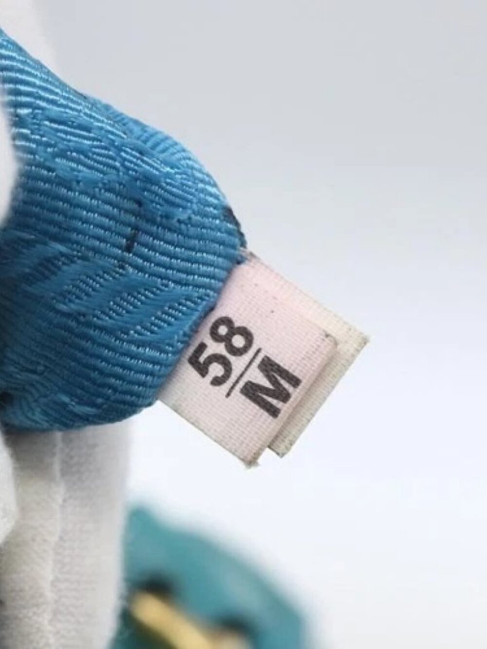 PRADA Hand Bag Leather Light Blue Gold Auth - Picture 8 of 16